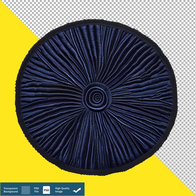 PSD circolare navy blue patch studio shot sfondi trasparenti png psd