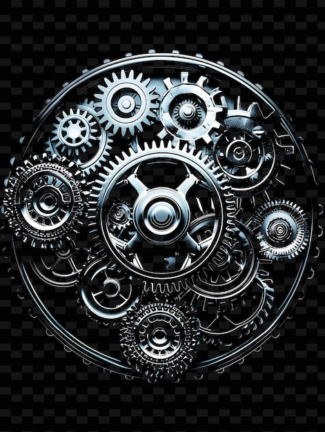 PSD a circular object with gears and gears that say gears and gears