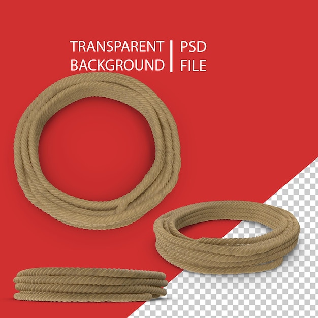 PSD circular rope pile png