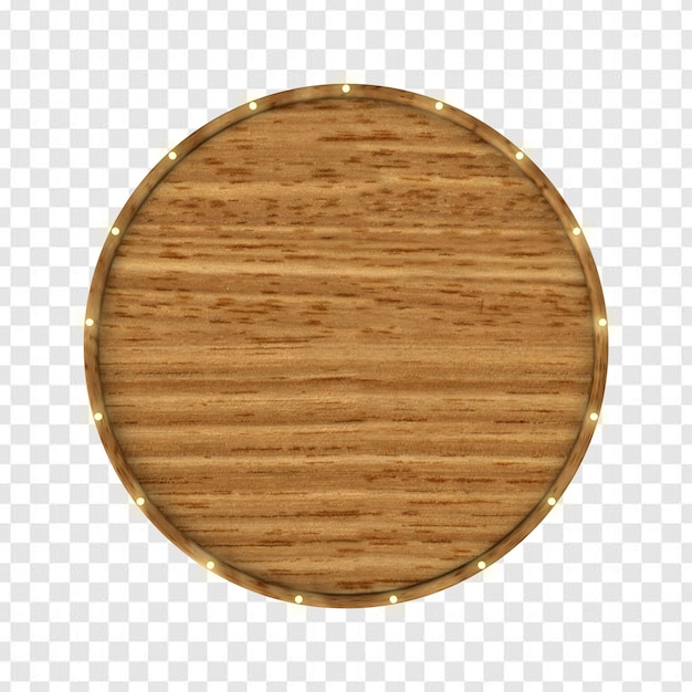 PSD circular wooden base