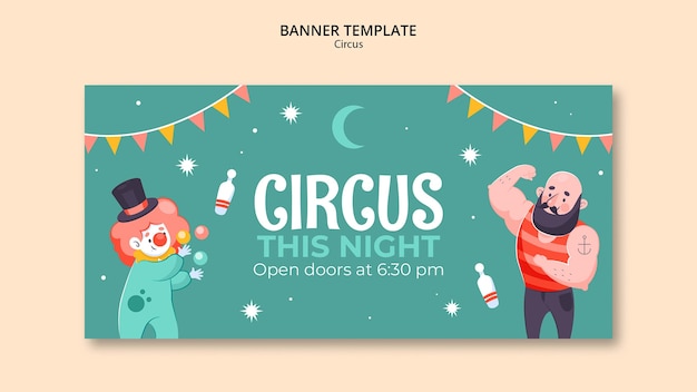 Circus fun  banner template