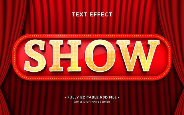 PSD circus show text effect