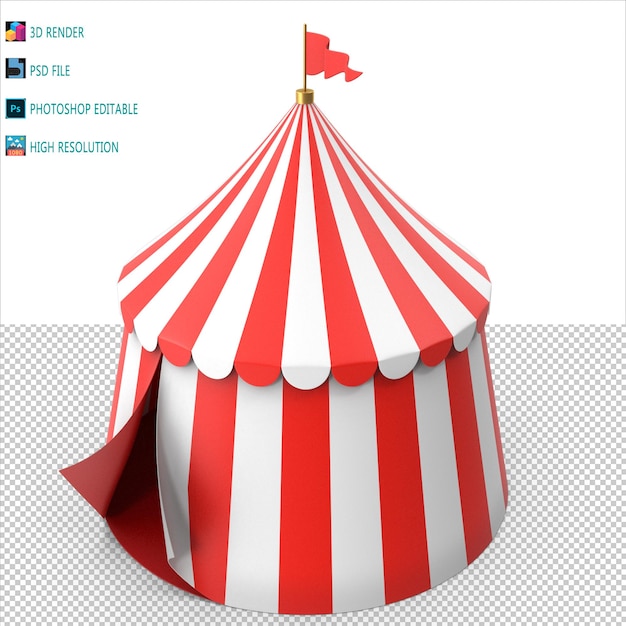 PSD circus tent 3d modeling psd