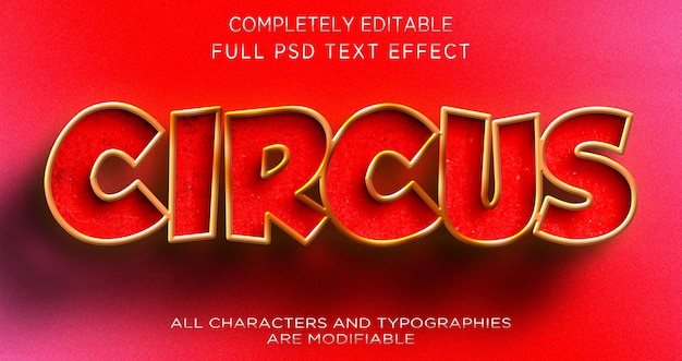 PSD circus text effect