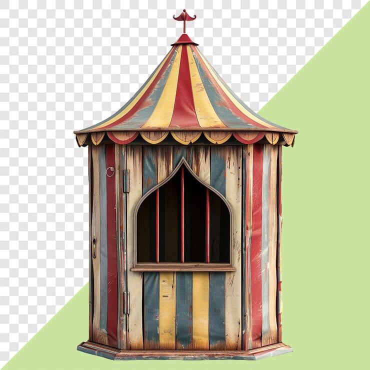 Circus Ticket Booth transparent background isolated image generative AI