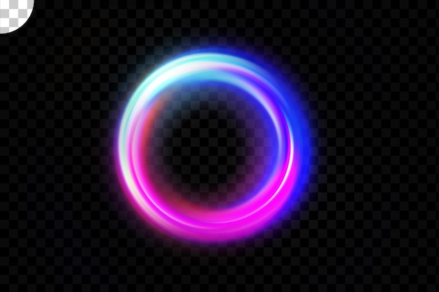 Cirkel lichteffect op transparante achtergrond