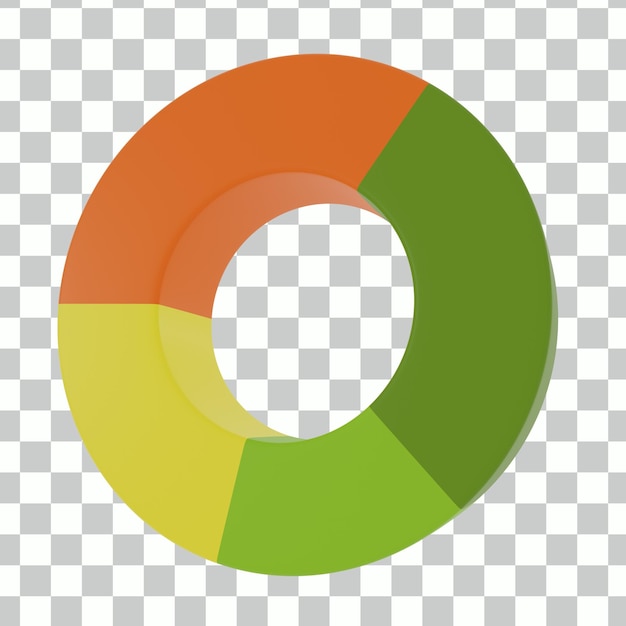 PSD cirkeldiagram 3d illustratie