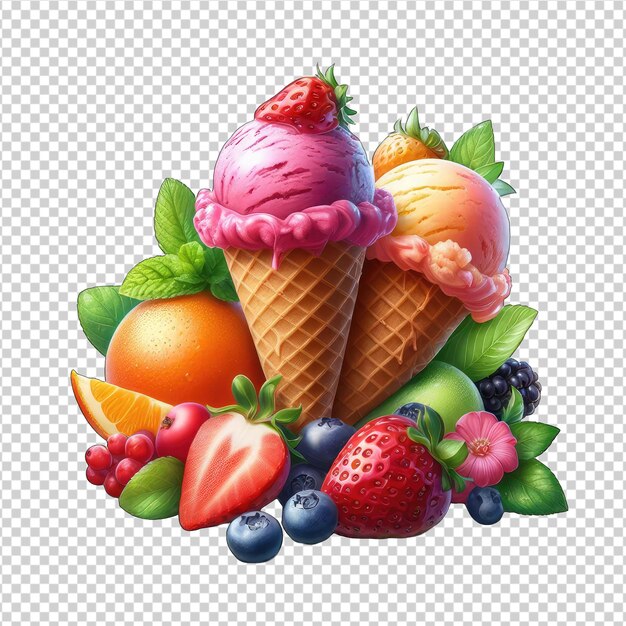 PSD citrusy orange sherbet png