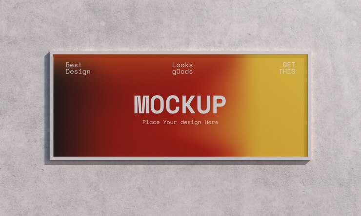 PSD city banner mockup design