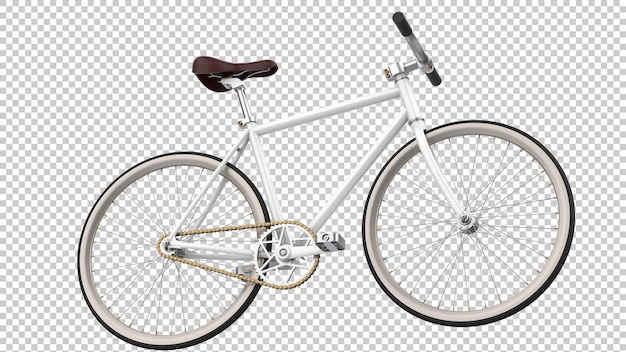 City bike car on transparent background 3d rendering illustration