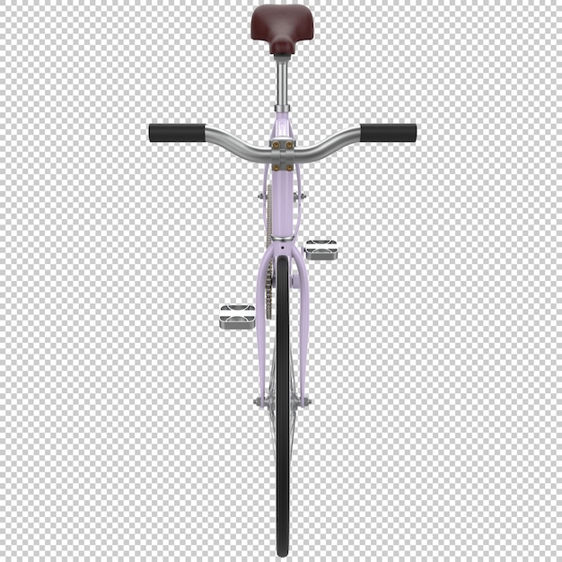 PSD bici da città isolata su sfondo trasparente illustrazione rendering 3d