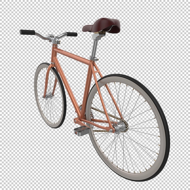 PSD city bike isolated on transparent background 3d rendering illustration