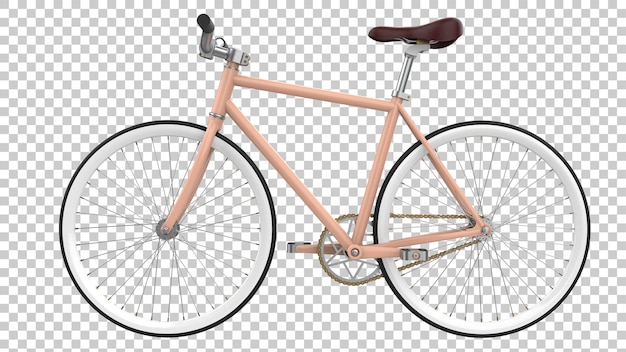 PSD Городской велосипед на прозрачном фоне 3d рендеринг иллюстрации