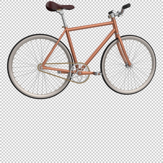 City bike on transparent background 3d rendering illustration