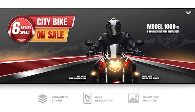 city bike sale promotion banner