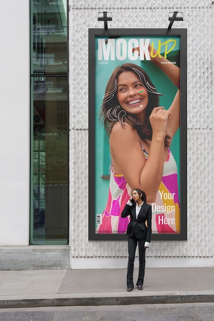 PSD mockup di cartelloni pubblicitari della città