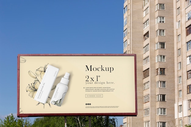 PSD city billboards design mockup