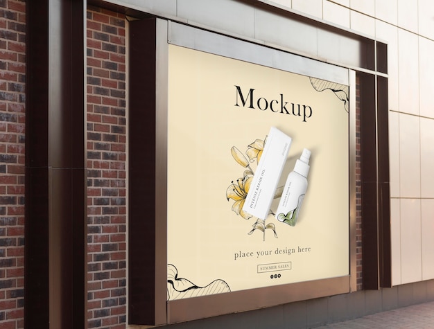 PSD city billboards design mockup