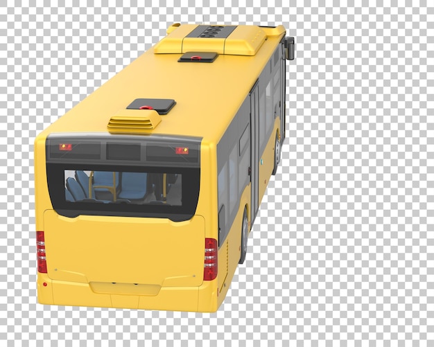 City bus on transparent background 3d rendering illustration