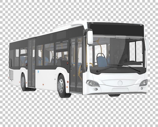 투명 한 배경 3d 렌더링 그림에 시내 버스
