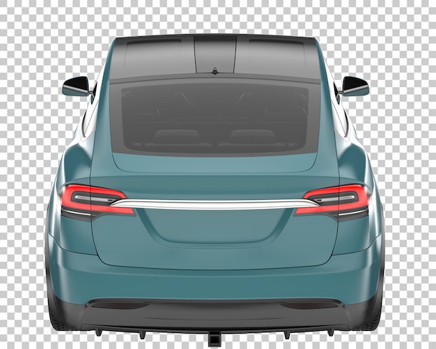 City car on transparent background. 3d rendering - illustration