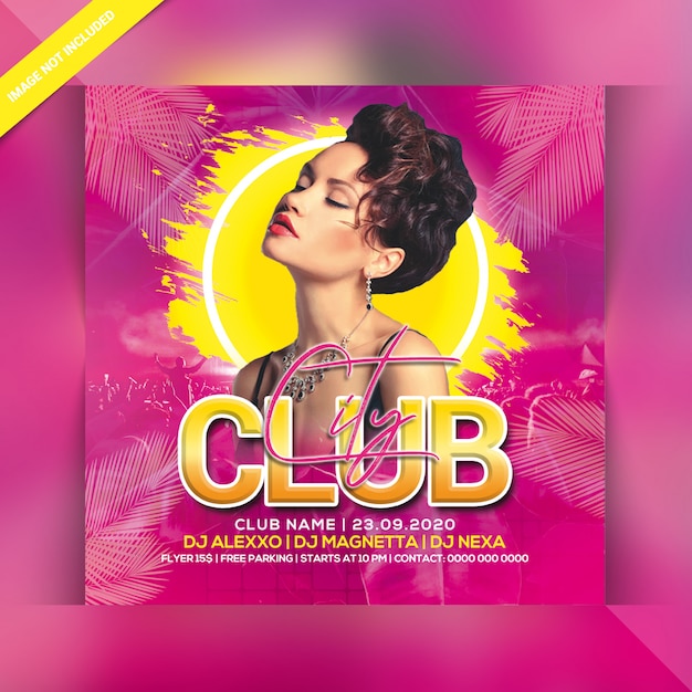 City club nachtfeest flyer