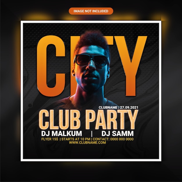 City club party flyer template