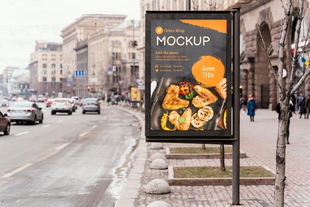 City food billboard mock-up