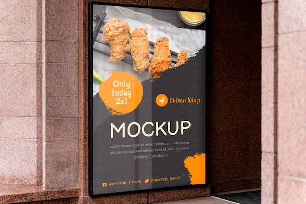 城市食品广告牌模型