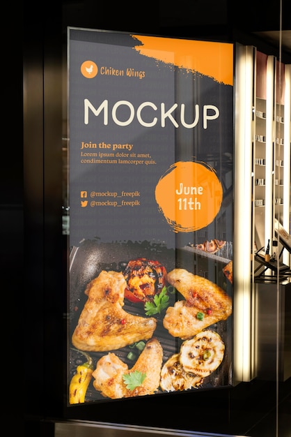 City food billboard mock-up