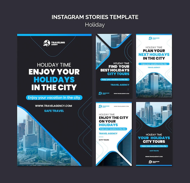 City holiday instagram stories template