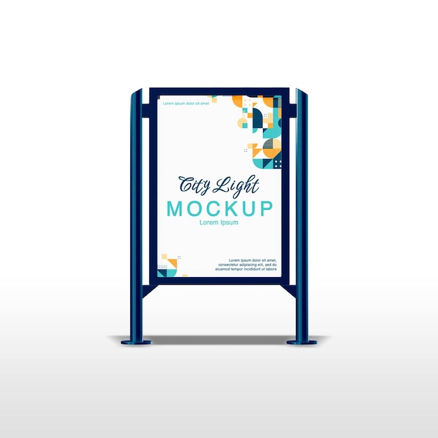 Mockup di poster della luce della città