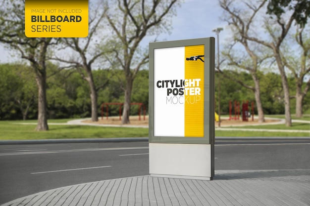 city lightbox mockup design