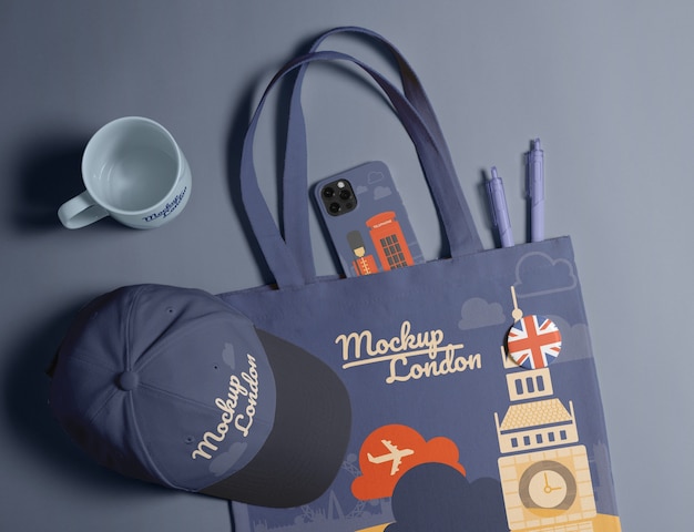 PSD city merchandising product mockup