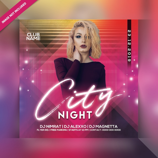 City night party flyer