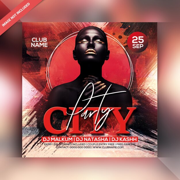 City night party flyer