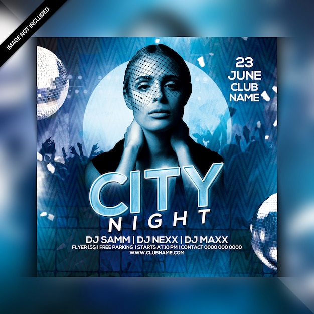 City night party flyer