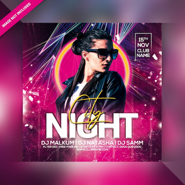 City night party flyer