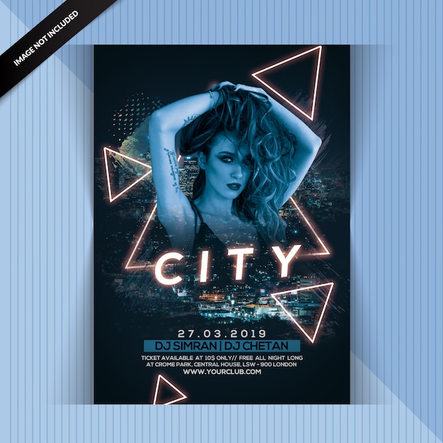 City night party flyer