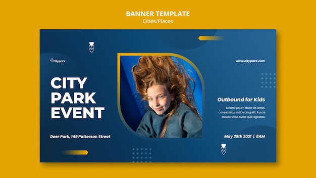 City park banner template