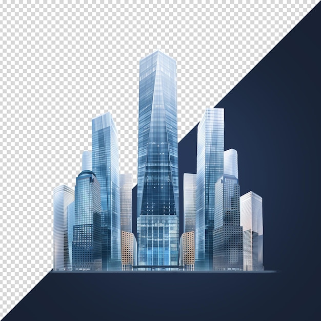 PSD city skyline isolated