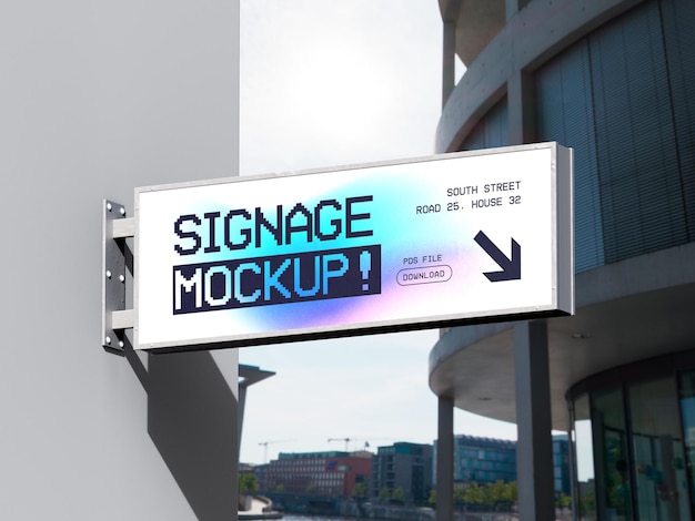 City Street Modern Signage Mockup