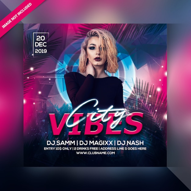 City vibes party flyer