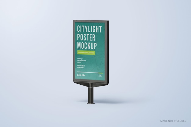 PSD citylight poster mockup