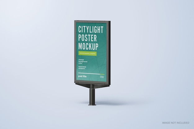 PSD mockup di poster di citylight