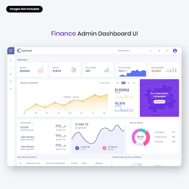 CityMead-Finance Admin Dashboard UI