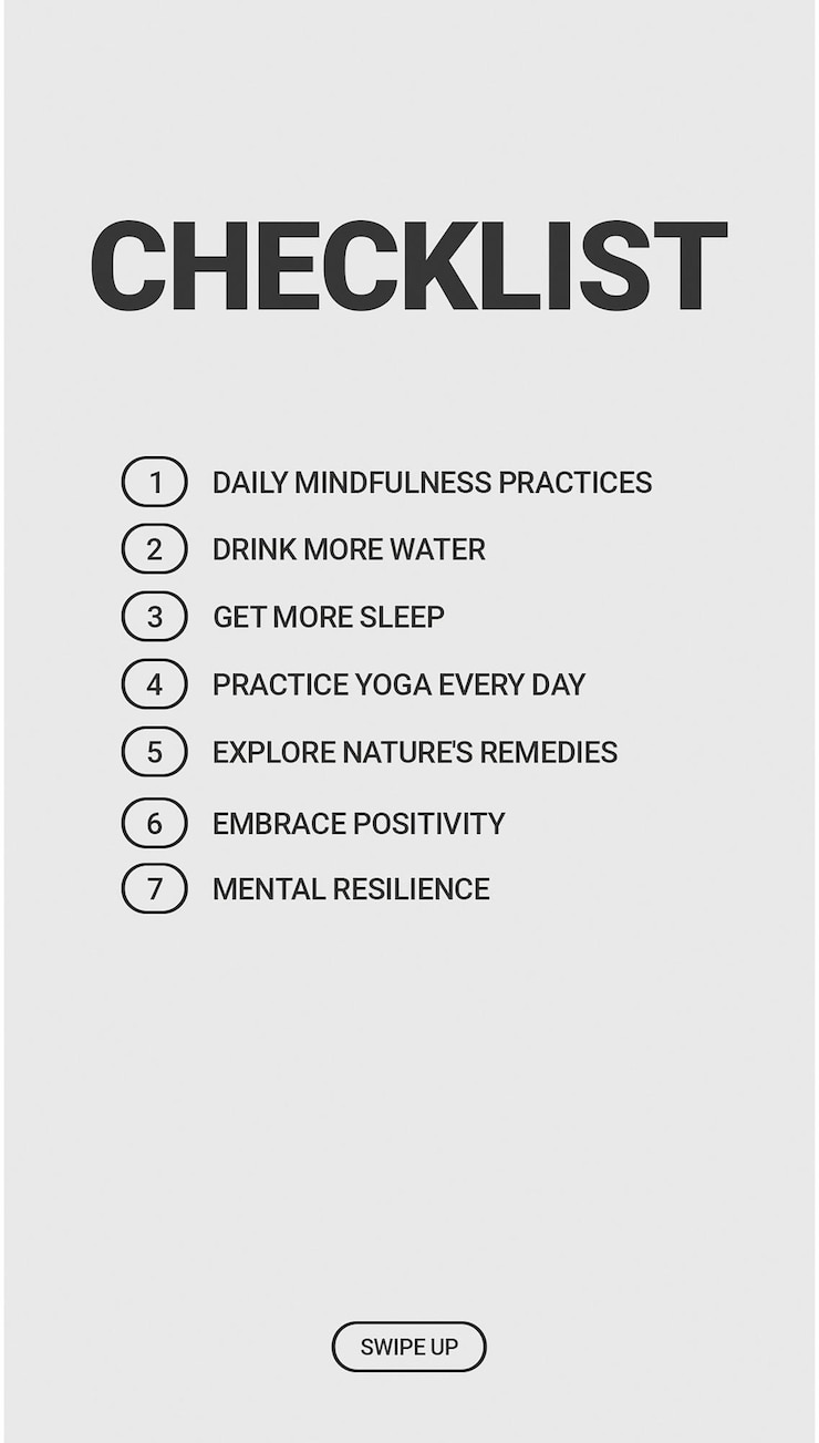 PSD ckecklist healthy life instagram stories design template psd