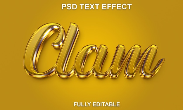 Clam text effect editable