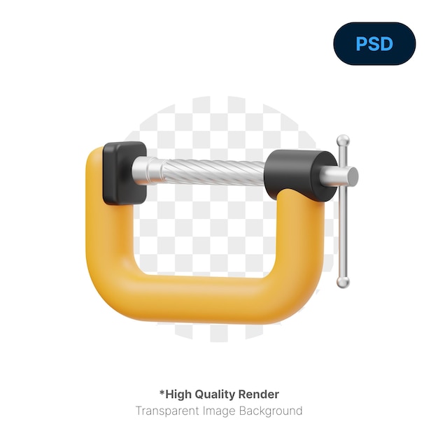 PSD clamp 3d icon premium psd