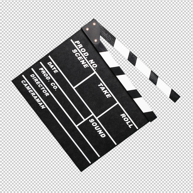 clapper over white background